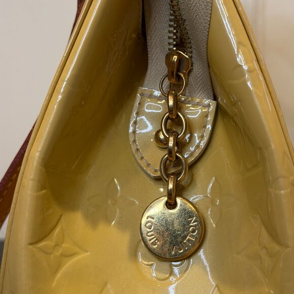 Louis Vuitton Brea MM Hand Bag Purse Citrine Yellow Vernis COA Incl - Picture 12 of 16